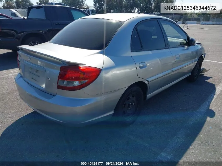 KNADC125346344672 2004 Kia Rio