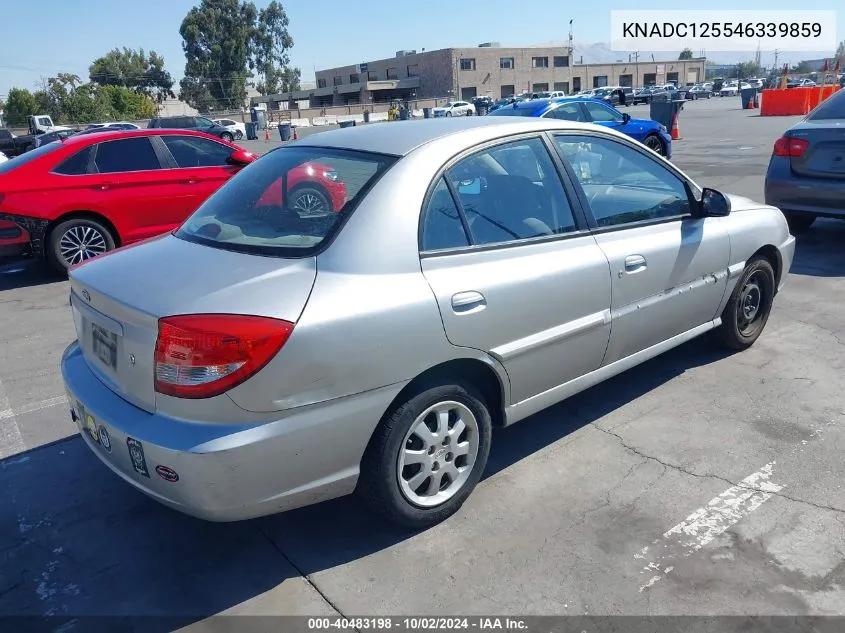 2004 Kia Rio VIN: KNADC125546339859 Lot: 40483198