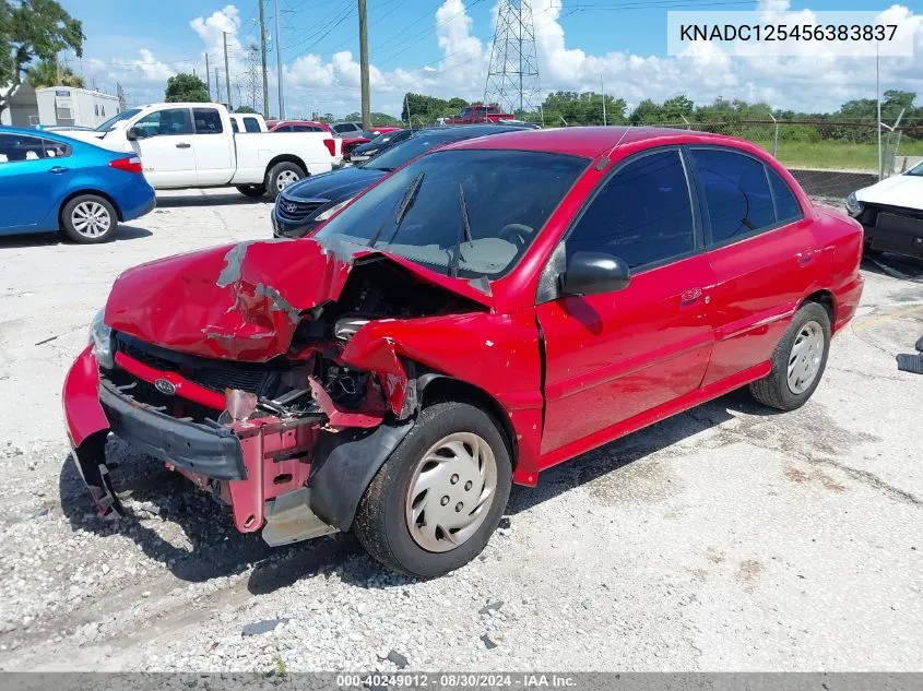 2005 Kia Rio VIN: KNADC125456383837 Lot: 40249012