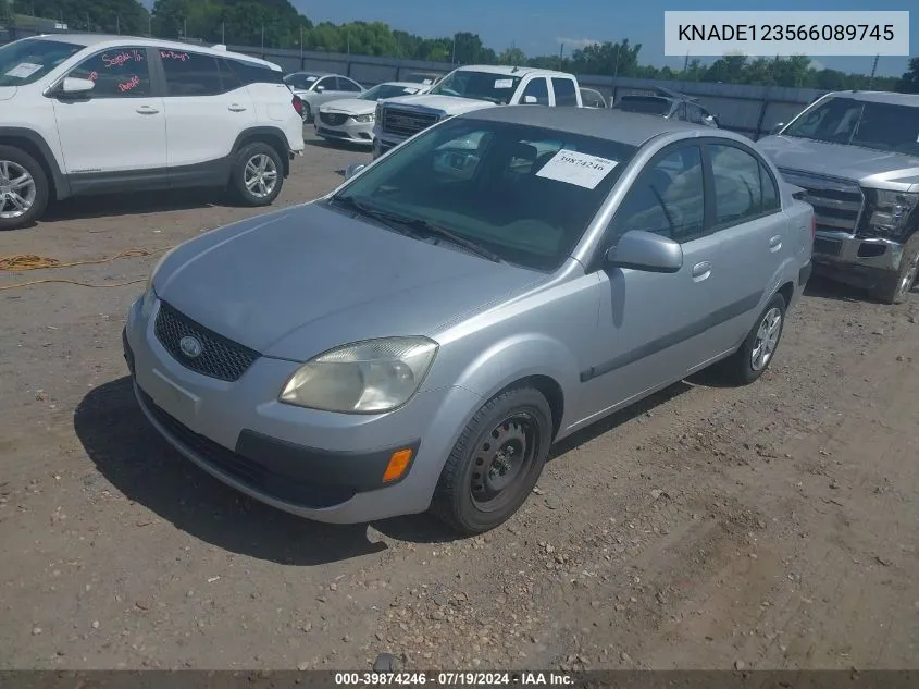 2006 Kia Rio Lx VIN: KNADE123566089745 Lot: 39874246