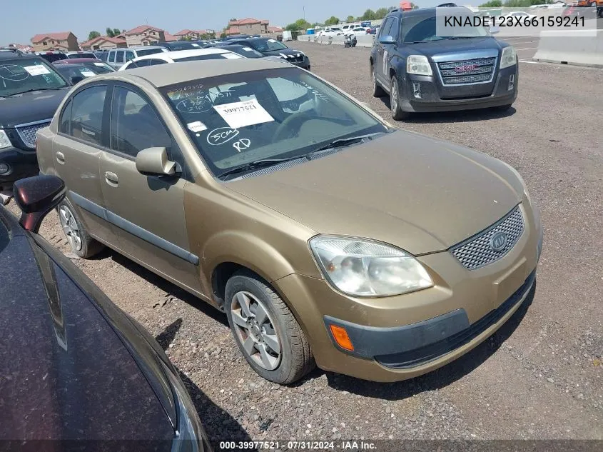 2006 Kia Rio Lx VIN: KNADE123X66159241 Lot: 39977521