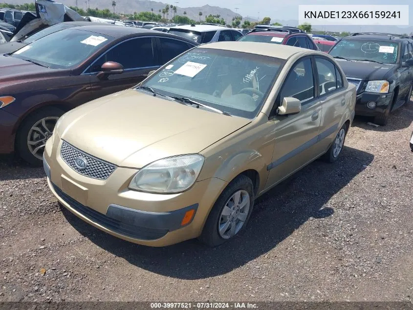 2006 Kia Rio Lx VIN: KNADE123X66159241 Lot: 39977521