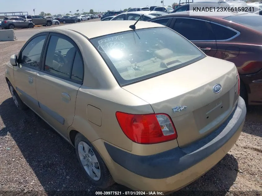 2006 Kia Rio Lx VIN: KNADE123X66159241 Lot: 39977521