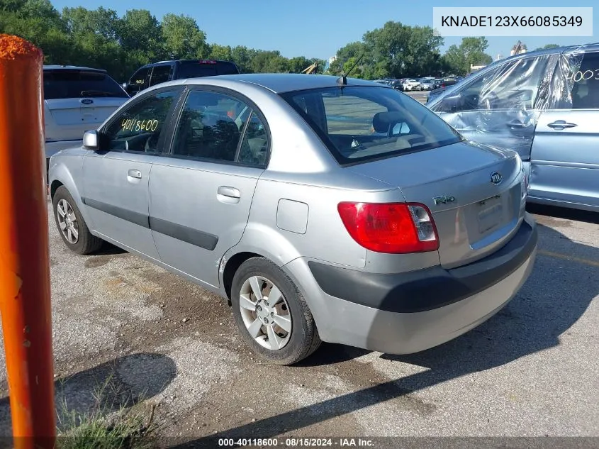 2006 Kia Rio Lx VIN: KNADE123X66085349 Lot: 40118600