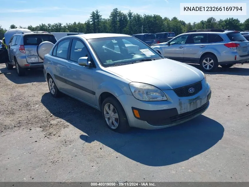 2006 Kia Rio Lx VIN: KNADE123266169794 Lot: 40319050