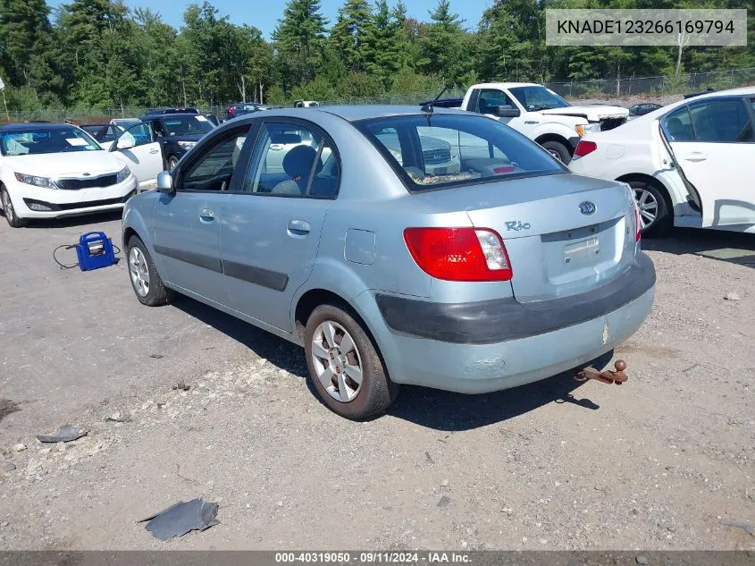 KNADE123266169794 2006 Kia Rio Lx