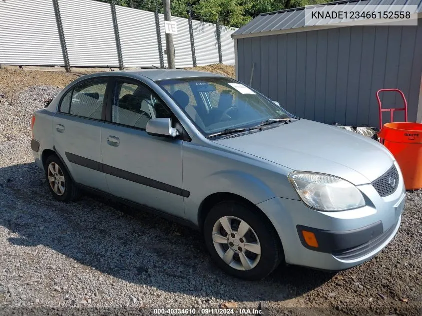 KNADE123466152558 2006 Kia Rio Lx