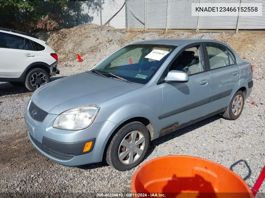 KNADE123466152558 2006 Kia Rio Lx