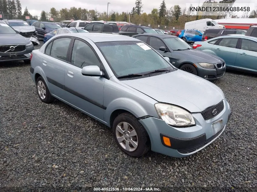 2006 Kia Rio Lx VIN: KNADE123866088458 Lot: 40522536