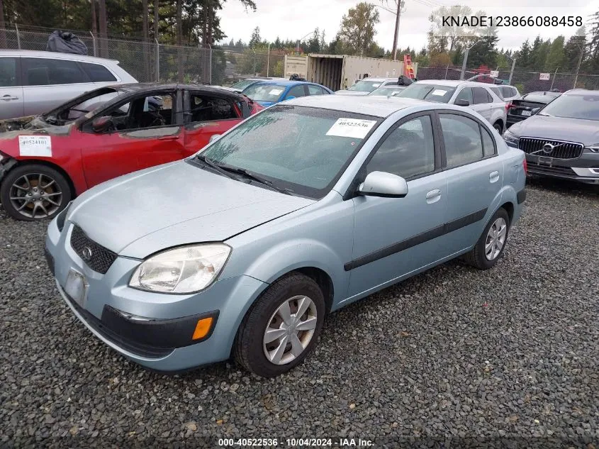 2006 Kia Rio Lx VIN: KNADE123866088458 Lot: 40522536