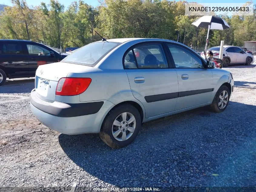 2006 Kia Rio Lx VIN: KNADE123966065433 Lot: 40573470