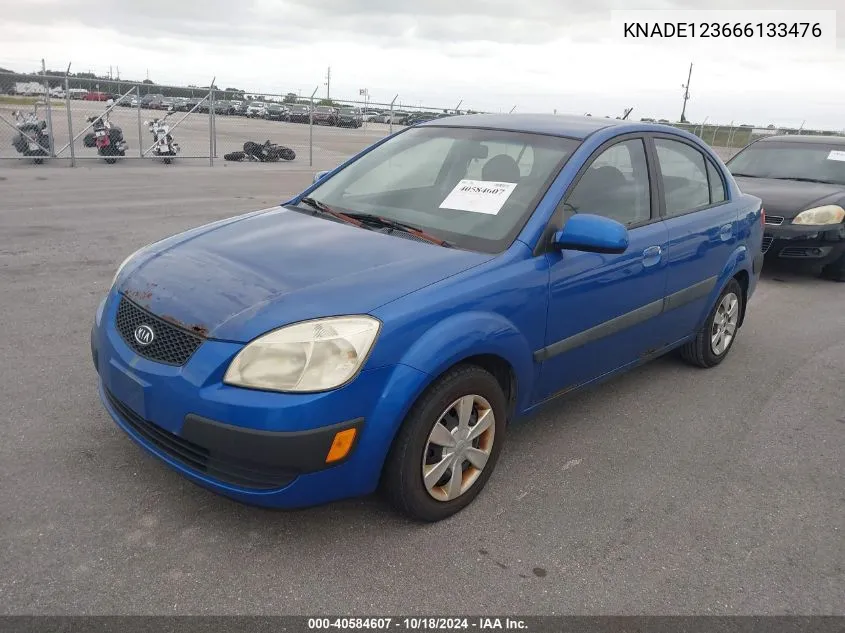 KNADE123666133476 2006 Kia Rio Lx