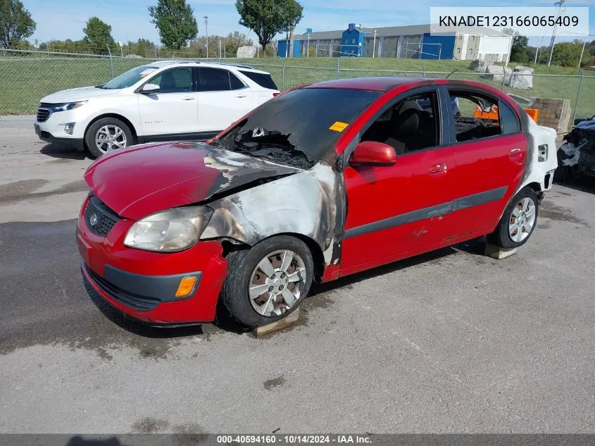 2006 Kia Rio Lx VIN: KNADE123166065409 Lot: 40594160