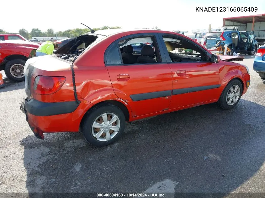 2006 Kia Rio Lx VIN: KNADE123166065409 Lot: 40594160