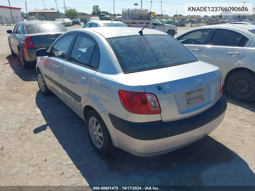 2006 Kia Rio Lx VIN: KNADE123766090606 Lot: 40601475