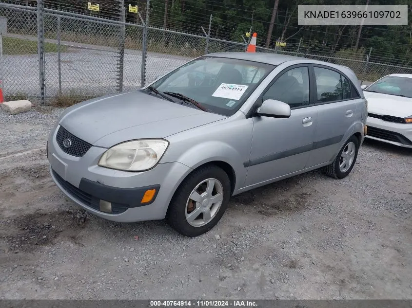 2006 Kia Rio5 Sx VIN: KNADE163966109702 Lot: 40764914