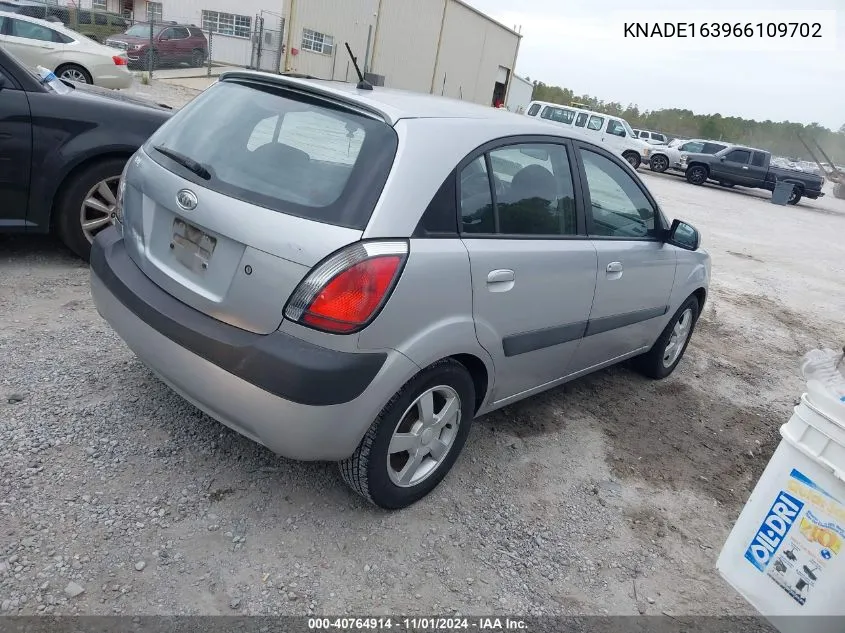 2006 Kia Rio5 Sx VIN: KNADE163966109702 Lot: 40764914