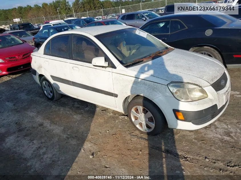 2006 Kia Rio Lx VIN: KNADE123X66179344 Lot: 40839745