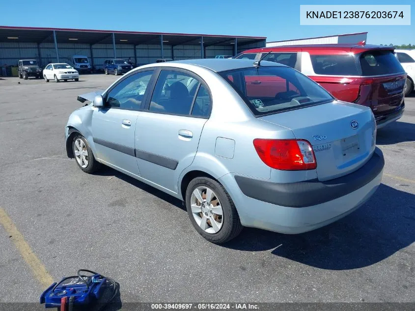 KNADE123876203674 2007 Kia Rio Lx