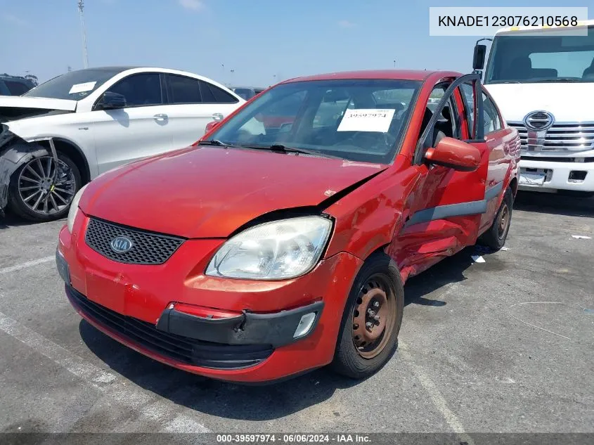 2007 Kia Rio Lx VIN: KNADE123076210568 Lot: 39597974