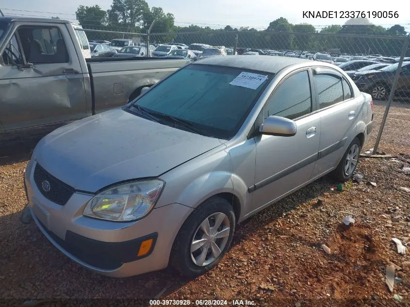 2007 Kia Rio Lx VIN: KNADE123376190056 Lot: 39730928