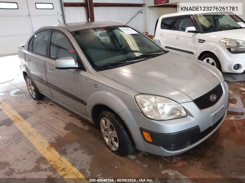 2007 Kia Rio Lx VIN: KNADE123276261781 Lot: 40040184