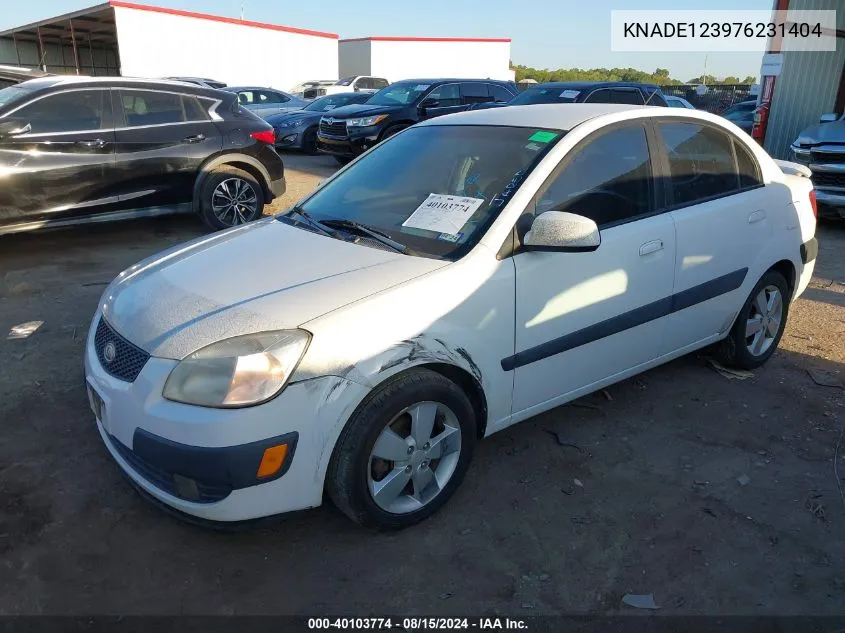 2007 Kia Rio Sx VIN: KNADE123976231404 Lot: 40103774