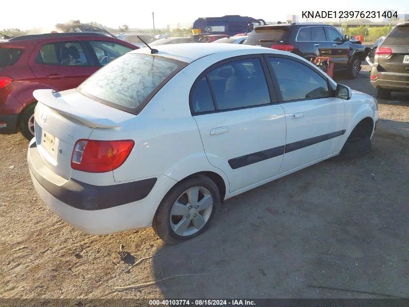 2007 Kia Rio Sx VIN: KNADE123976231404 Lot: 40103774