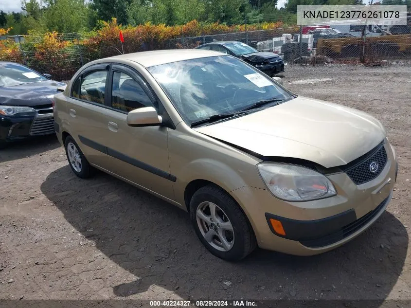 KNADE123776261078 2007 Kia Rio Lx