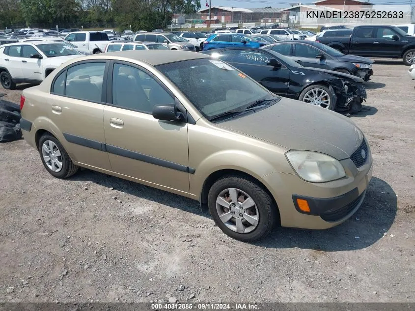 KNADE123876252633 2007 Kia Rio Lx/Sx