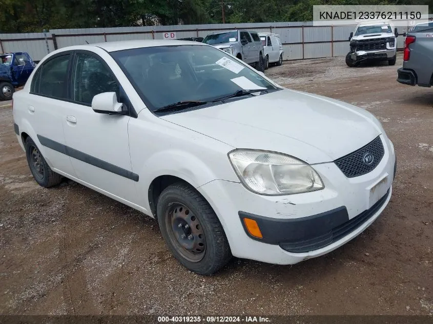 KNADE123376211150 2007 Kia Rio Lx