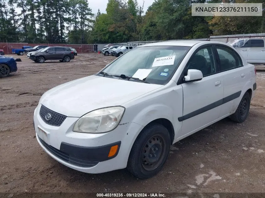 KNADE123376211150 2007 Kia Rio Lx