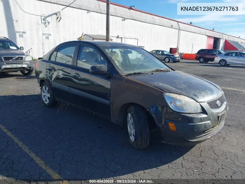 2007 Kia Rio Lx VIN: KNADE123676271763 Lot: 40420025