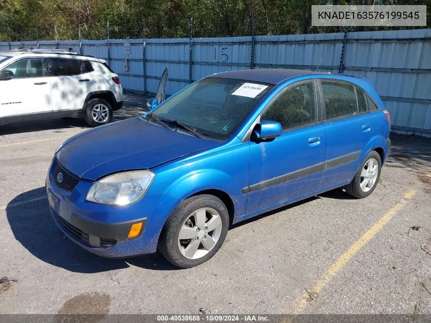 2007 Kia Rio5 Sx VIN: KNADE163576199545 Lot: 40538688