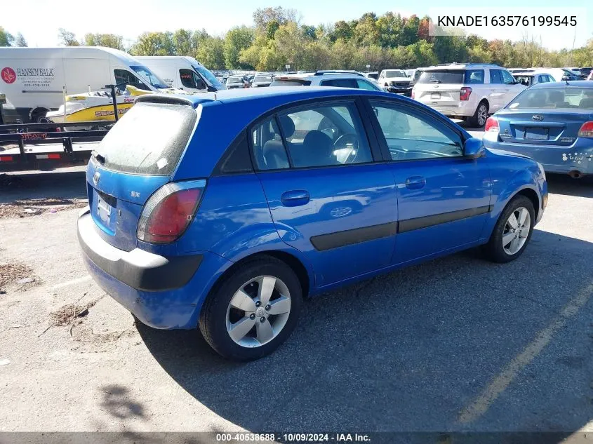 2007 Kia Rio5 Sx VIN: KNADE163576199545 Lot: 40538688