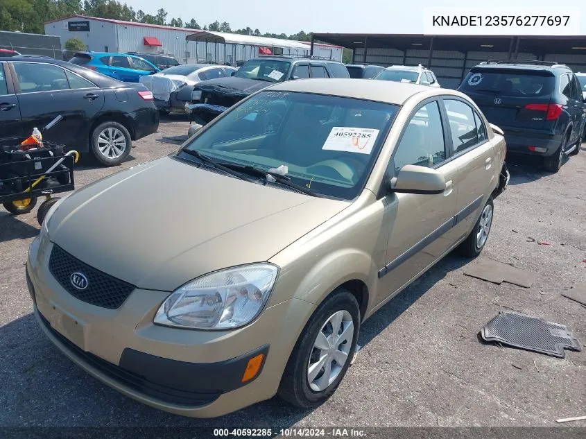 2007 Kia Rio Lx VIN: KNADE123576277697 Lot: 40592285