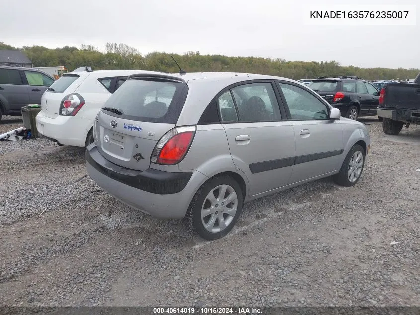 2007 Kia Rio5 Sx VIN: KNADE163576235007 Lot: 40614019