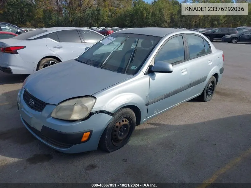 KNADE123376292036 2007 Kia Rio Lx