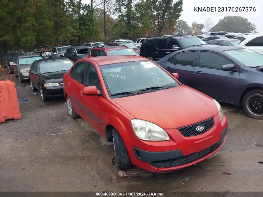 2007 Kia Rio Lx VIN: KNADE123176267376 Lot: 40692084