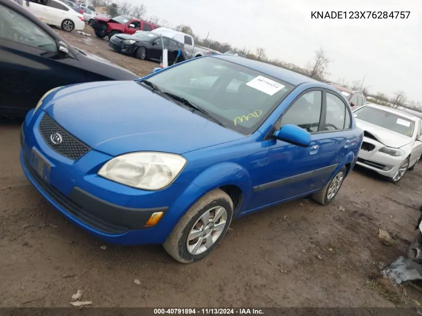 2007 Kia Rio Lx VIN: KNADE123X76284757 Lot: 40791894