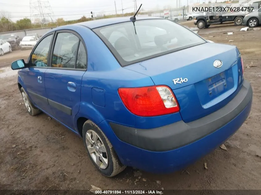 2007 Kia Rio Lx VIN: KNADE123X76284757 Lot: 40791894