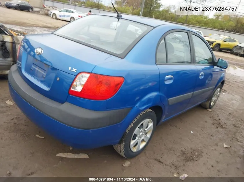 2007 Kia Rio Lx VIN: KNADE123X76284757 Lot: 40791894