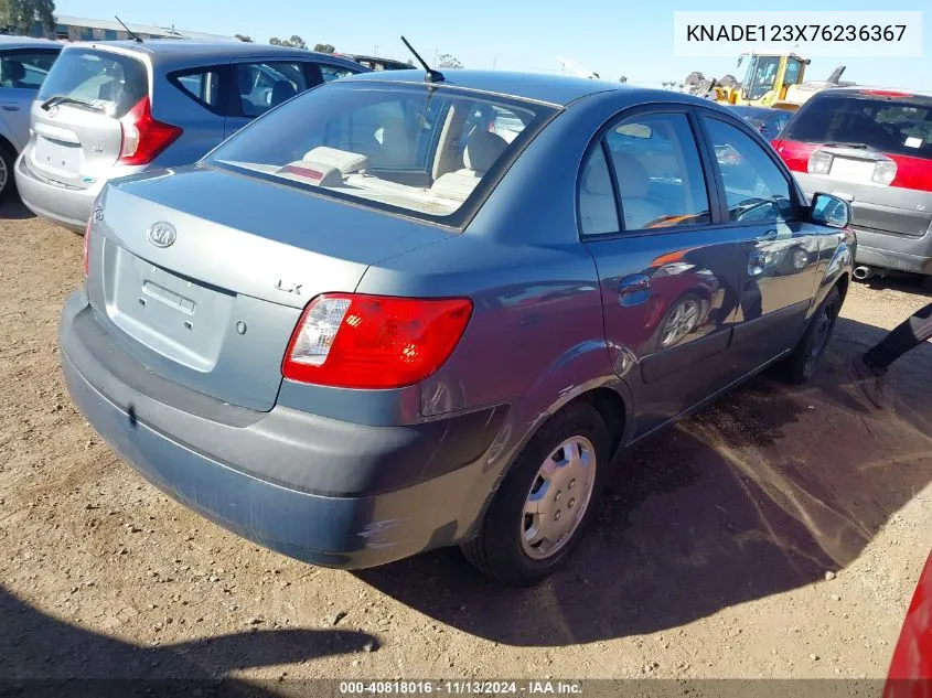 2007 Kia Rio Lx VIN: KNADE123X76236367 Lot: 40818016