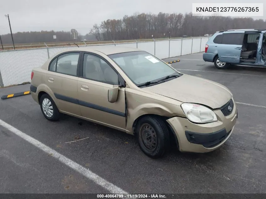 2007 Kia Rio Lx VIN: KNADE123776267365 Lot: 40864799