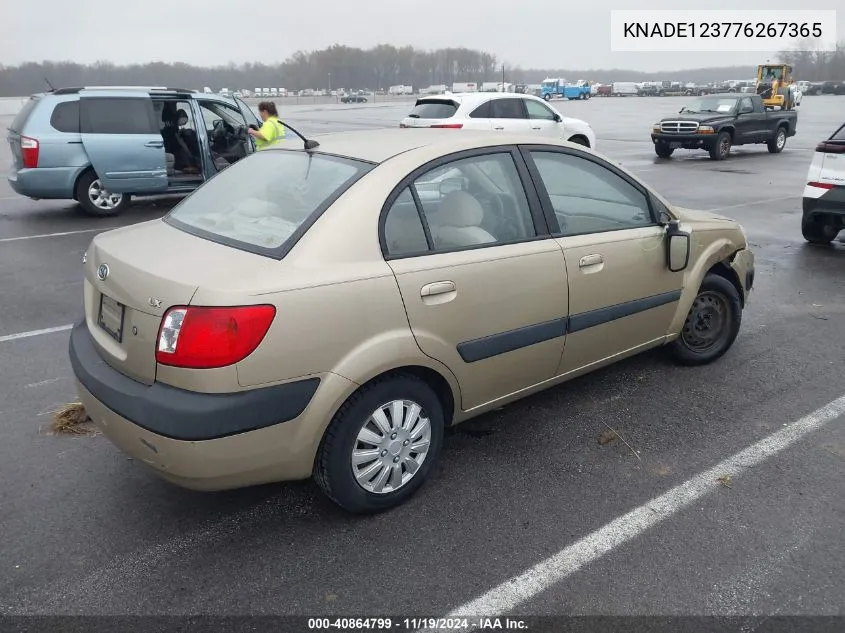 2007 Kia Rio Lx VIN: KNADE123776267365 Lot: 40864799