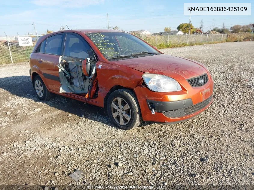 2008 Kia Rio VIN: KNADE163886425109 Lot: 12131466