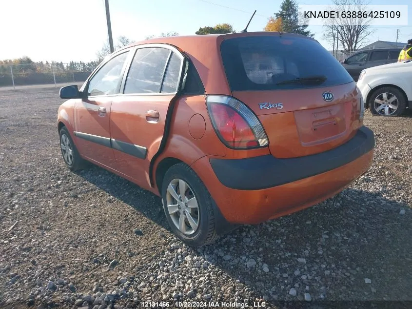 2008 Kia Rio VIN: KNADE163886425109 Lot: 12131466