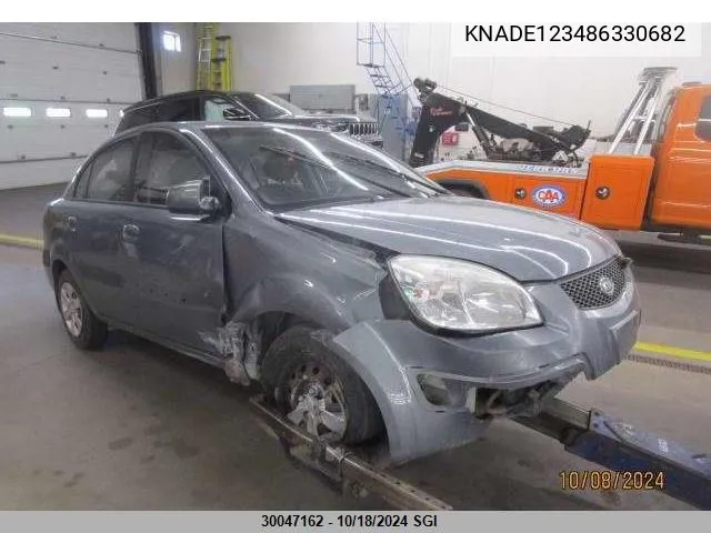 2008 Kia Rio VIN: KNADE123486330682 Lot: 30047162