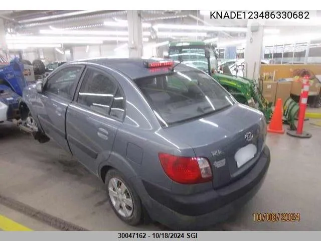 2008 Kia Rio VIN: KNADE123486330682 Lot: 30047162