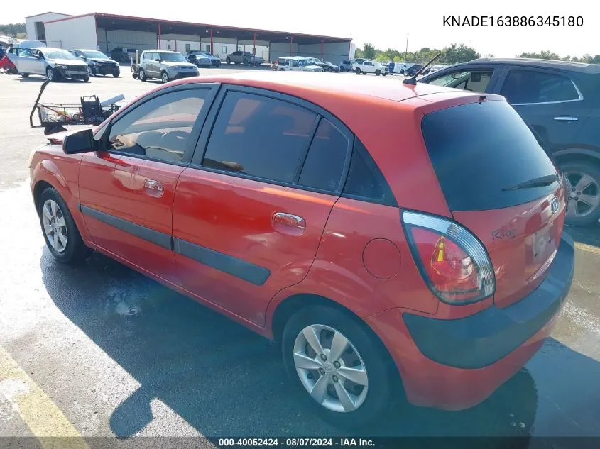 2008 Kia Rio5 Lx VIN: KNADE163886345180 Lot: 40052424